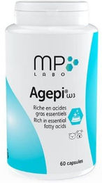 Produktbild von MP Labo Agepi ω3 Nahrungsergänzungsmittel in Kapseln für Haut, Fell, Gelenke, Leber, Niere und Herz