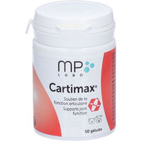 Produktbild von MP Labo Cartimax Gelenk-Supplement für Hunde und Katzen mit Glucosamin, Teufelskralle, Mädesüß und Bambus 50 Kapseln