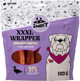 Produktbild von MR. BANDIT Kauknochen Wrapper XXXL für Hunde mit Ente und Rind sowie hohem Fleischanteil 500 g - 500 g