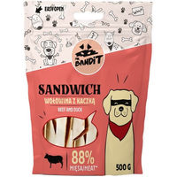 Produktbild von MR. BANDIT Kausnack Sandwich Rindfleisch mit Ente für Hunde getreidefrei 500 g - 500 g