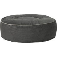 Produktbild von Mr. Cuddles Hundekissen Lilly Rundes Tierbett mit waschbarem Cord-Bezug und Tragegriff Grau Größe L 100cm