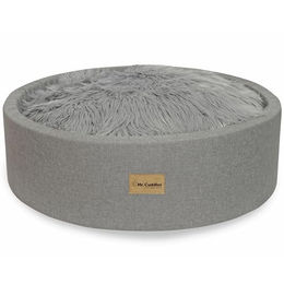 Mr. Cuddles Hundekissen Nala Runder Hundekorb für kleine Hunde Grau Größe S 60x60x15cm mit Öko Tex 100 Zertifizierung – Bild 1 von 5