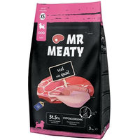 Produktbild von MR MEATY Trockenfutter Kalb und Geflügel für adulte Hunde XS hypoallergen 3 kg