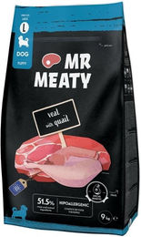 Produktbild von MR MEATY Trockenfutter Kalb und Wachtel für Welpen Hypoallergen 9 kg
