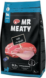 Produktbild von MR MEATY Trockenfutter Kalb und Wachtel Hypoallergen für Welpen 3 kg
