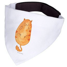 Mr. & Mrs. Panda Bandana Frühaufsteher Halstuch für Hund und Katze aus Polyester Weiß Größe L – Bild 1 von 3