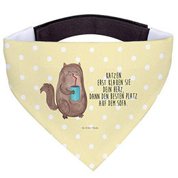 Mr. & Mrs. Panda Bandana Halstuch für Hunde und Katzen aus Polyester Gelb Größe L – Bild 1 von 3