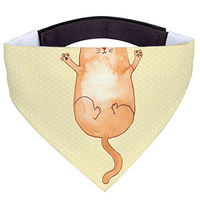 Produktbild von Mr. & Mrs. Panda Bandana Halstuch Katze und Hund Motiv Katzen Umarmen Gelb Größe L