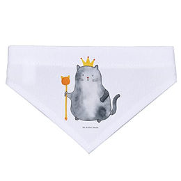 Mr. & Mrs. Panda Dreieckstuch König für Hunde und Katzen aus Polyester in Weiß Größe L – Bild 1 von 2