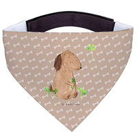 Produktbild von Mr. & Mrs. Panda Hund Bandana Kleeblatt Halstuch aus Polyester in Braun und Beige