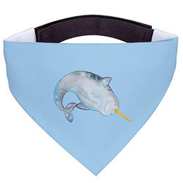 Mr. & Mrs. Panda Hund Bandana Narwal Blau aus Polyester Größe M – Bild 1 von 5