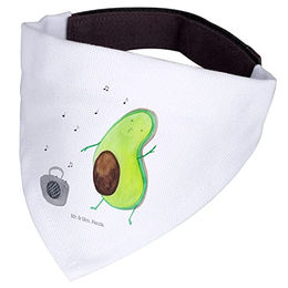 Mr. & Mrs. Panda Hund Halstuch Avocado Tanzen Grün Weiß Größe M – Bild 1 von 2