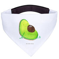 Produktbild von Mr. & Mrs. Panda Hund Halstuch Bandana Avocado Design Weiß aus Polyester