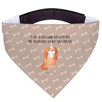 Produktbild von Mr. & Mrs. Panda Hund Halstuch Bandana Cavalier King Charles Spaniel Braun Beige Stoff Grösse M