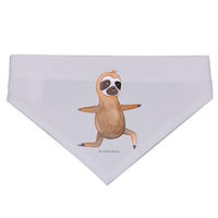 Produktbild von Mr. & Mrs. Panda Hund Halstuch Bandana Faultier Yoga Grau aus Polyester Größe L