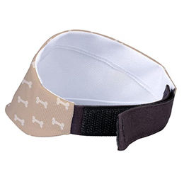 Mr. & Mrs. Panda Hund Halstuch Bandana mit Herz Motiv in Braun und Beige – Bild 1 von 4