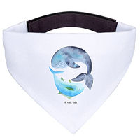 Produktbild von Mr. & Mrs. Panda Hund Halstuch Bandana Walfisch Thunfisch Weiß Polyester Größe L