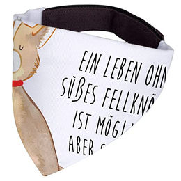 Mr. & Mrs. Panda Hund Halstuch Bandana Weiß aus Polyester – Bild 1 von 2