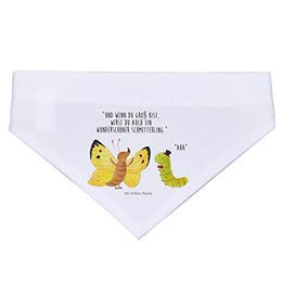 Produktbild von Mr. & Mrs. Panda Hund Halstuch Bandana Zitronenfalter Weiß Größe S