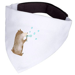 Mr. & Mrs. Panda Hund Halstuch Bär Seifenblasen Weiß Größe S – Bild 1 von 2