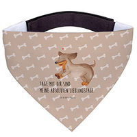 Produktbild von Mr. & Mrs. Panda Hund Halstuch Braun mit Herz Motiv