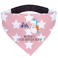 Produktbild von Mr. & Mrs. Panda Hund Halstuch Einhorn Bergsteiger Dreieckstuch Rosa Rot aus Polyester Größe L