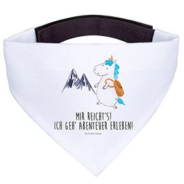 Mr. & Mrs. Panda Hund Halstuch Einhorn Bergsteiger Weiß aus Polyester – Bild 1 von 3