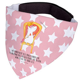 Mr. & Mrs. Panda Hund Halstuch Einhorn Prinzessin Rosa Rot aus Polyester Größe M – Bild 1 von 3