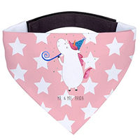 Produktbild von Mr. & Mrs. Panda Hund Halstuch Einhorn Rosa Rot Stoff Größe M