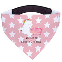 Produktbild von Mr. & Mrs. Panda Hund Halstuch Einhorn und Schwein in Rosa und Rot