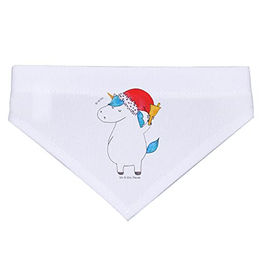 Mr. & Mrs. Panda Hund Halstuch Einhorn und Weihnachtsmann Bunt Weiß Größe M – Bild 1 von 4
