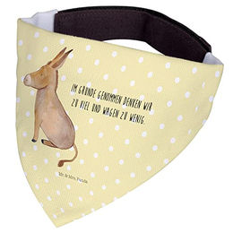 Mr. & Mrs. Panda Hund Halstuch Esel Gelb Stoff – Bild 1 von 3