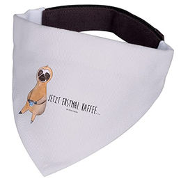 Mr. & Mrs. Panda Hund Halstuch Faultier Kaffee Grau Weiß – Bild 1 von 3