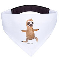 Produktbild von Mr. & Mrs. Panda Hund Halstuch Faultier Yoga Weiß Polyester Größe L