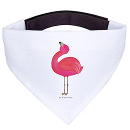 Mr. & Mrs. Panda Hund Halstuch Flamingo Rosa Weiß Polyester – Bild 1 von 4