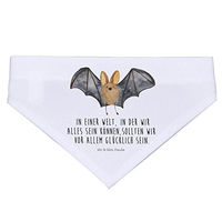 Produktbild von Mr. & Mrs. Panda Hund Halstuch Fledermaus Flügel Weiß Polyester Größe L