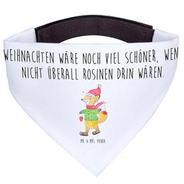 Mr. & Mrs. Panda Hund Halstuch Fuchs und Schlittschuhe Weiß Polyester Größe L – Bild 1 von 6