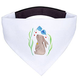 Mr. & Mrs. Panda Hund Halstuch Hase Blume Weiß Polyester Größe L – Bild 1 von 3
