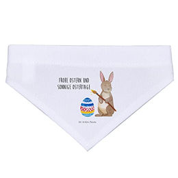 Produktbild von Mr. & Mrs. Panda Hund Halstuch Hase Eier Malen Größe S Weiß aus Polyester