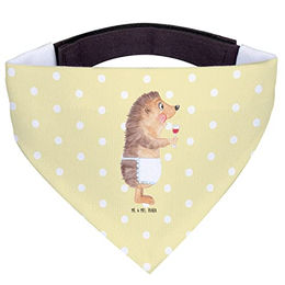 Mr. & Mrs. Panda Hund Halstuch Igel Wein Design Gelb – Bild 1 von 4
