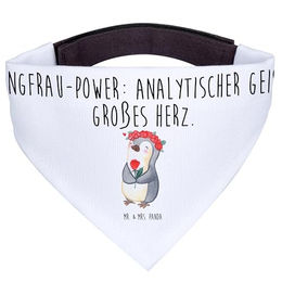 Mr. & Mrs. Panda Hund Halstuch Jungfrau Astrologie Weiß Polyester Größe L – Bild 1 von 4