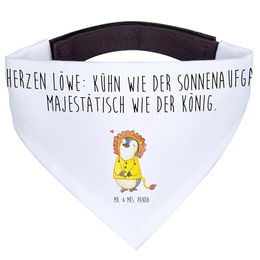 Mr. & Mrs. Panda Hund Halstuch Löwe Astrologie Weiß Polyester – Bild 1 von 2