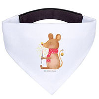 Produktbild von Mr. & Mrs. Panda Hund Halstuch Maus Weihnachten Weiß aus Polyester Größe M