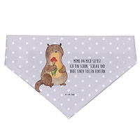 Produktbild von Mr. & Mrs. Panda Hund Halstuch Otter Blumenstrauß Grau aus Polyester Größe M