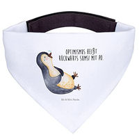Produktbild von Mr. & Mrs. Panda Hund Halstuch Pinguin Design Weiß Stoff