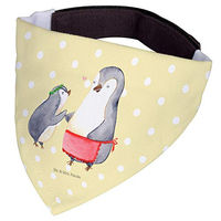Produktbild von Mr. & Mrs. Panda Hund Halstuch Pinguin mit Kind Gelb aus Polyester Größe L