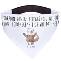 Produktbild von Mr. & Mrs. Panda Hund Halstuch Skorpion Astrologie Weiß aus Polyester