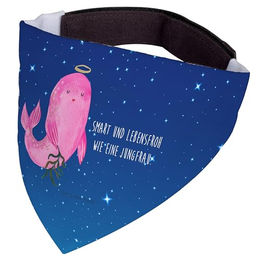 Mr. & Mrs. Panda Hund Halstuch Sternzeichen Jungfrau Blau Größe M – Bild 1 von 3