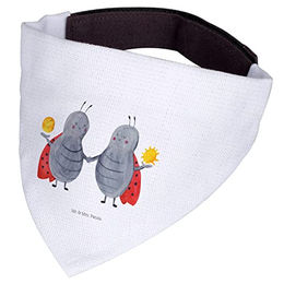 Mr. & Mrs. Panda Hund Halstuch Sternzeichen Zwilling Weiß Polyester Größe M – Bild 1 von 2