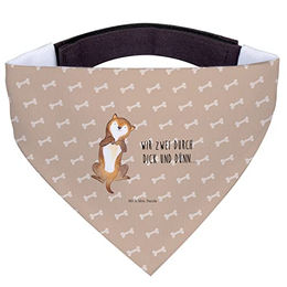 Mr. & Mrs. Panda Hund Halstuch Streicheln Braun Beige Größe S – Bild 1 von 5